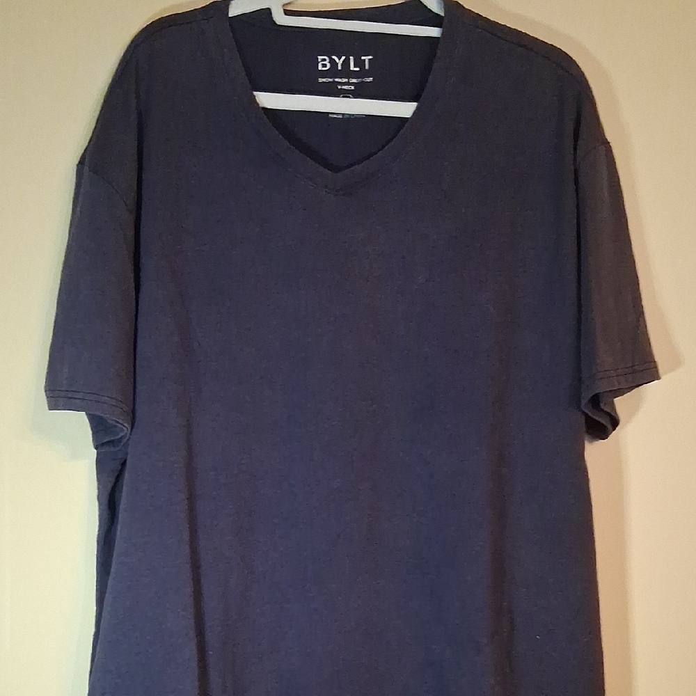 BYLT Basics Dark Blue V-Neck Tee